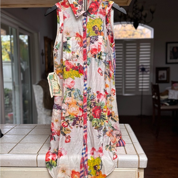Aratta Dresses & Skirts - Aratta Sleeveless Floral Shirt Dress – Size S – Retail $190 🌺✨